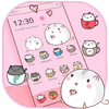 Kawaii kitty tema vaso gato wallpaper Cup cat icono