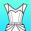 Fashion Design Flat Sketch icono