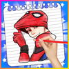 spider boy coloring Super hero icono