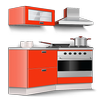 Diseñador de cocina en 3D icono