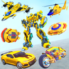 Flying Jet Robot Car Transform Games icono
